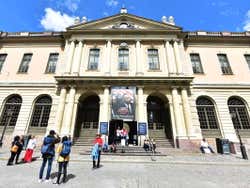 People standing outside of The Nobel Prize Museum