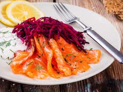 Traditional dish of Salmon from Stockholm